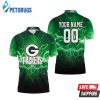 Green Bay Packers Lightning Green Personalized Polo Shirt