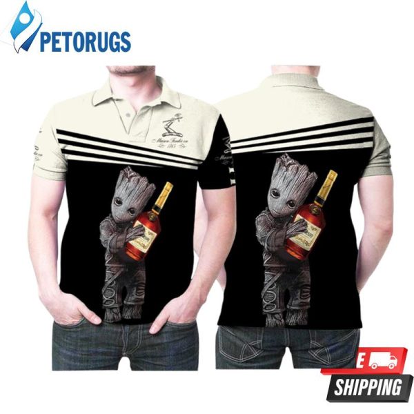 Groot Hugs Hennessy Wine Printed Gift For Groot And Hennessy Lovers Polo Shirt