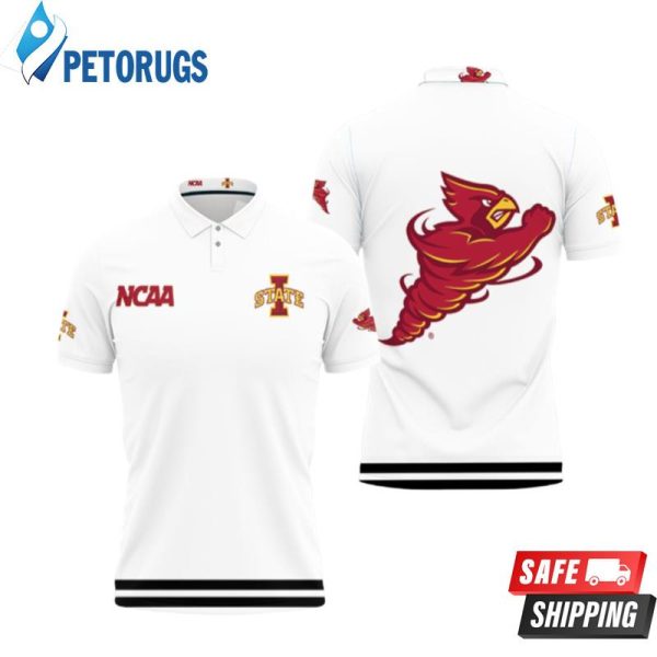 Iowa State Cyclones Ncaa Classic White With Mascot Logo Gift For Iowa State Cyclones Fans Polo Shirt