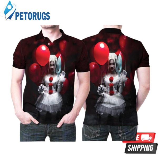 It Harley Quinn Halloween Scary Printed Gift For Harley Quinn Fan Polo Shirt