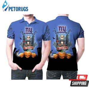 Jack Skellington New York Giants Pumpkins Halloween Printed Gift For New York Giants Fan Polo Shirt