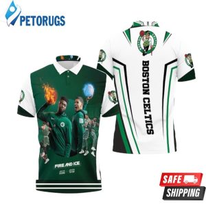 Jaylon Brown Jayson Tatum Boston Celtics Fire And Ice Polo Shirt