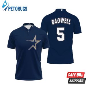 Jeff Bagwell 5 Houston Astros Tribute Throwback 1997 Navy Inspired Style Gift For Houston Astros Fans Polo Shirt