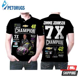 Jimmie Johnson Champion 7x Chevrolet Ally 48 Legend Racer Printed Gift For Jimmie Johnson Fan Polo Shirt