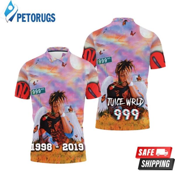 Juice Wrld 999 Ave Butterfly On Juice World Paradise Polo Shirt