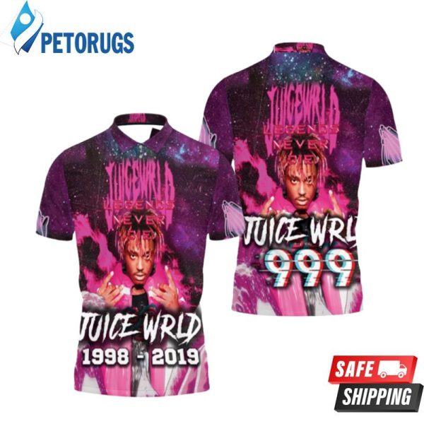 Juice Wrld 999 Legend Never Die Big Wave Rap Style Finger Polo Shirt