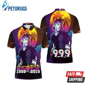 Juice Wrld 999 Rap Emo Hip Hop Never Die Pop Neon Style Polo Shirt