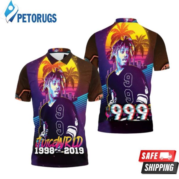 Juice Wrld 999 Rap Emo Hip Hop Never Die Pop Neon Style Polo Shirt