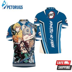 Kamado Tanjiro Agatsuma Zenitsu Hashibira Inosuke Kimetsu No Yaiba Polo Shirt