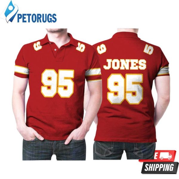 Kansas City Chiefs Chris Jones 95 Great Player Red Game Style Gift For Chiefs Fans Jones Lovers Polo Shirt