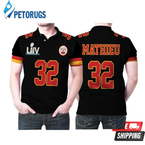 Kansas City Chiefs Tyrann Mathieu 32 Great Player Nfl American Football Black Style Gift For Chiefs Fans Polo Shirt