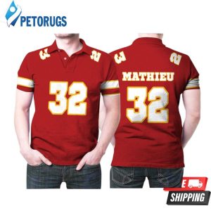 Kansas City Chiefs Tyrann Mathieu 32 Great Player Red Game Style Gift For Chiefs Fans Mathieu Lovers Polo Shirt