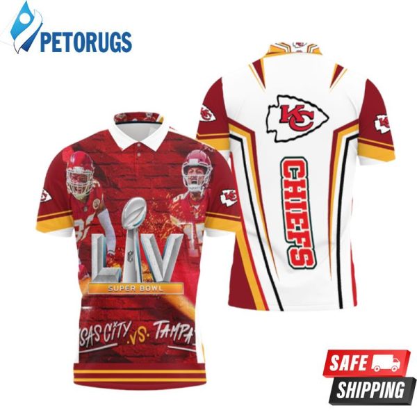 Kansas City Chiefs Vs Tampa Rays Buccaneers Super Bowl Afc West Division Polo Shirt