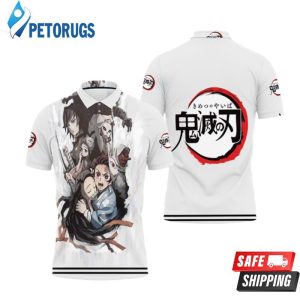 Kimetsu No Yaiba Anime Demon Slayer Corps White Polo Shirt