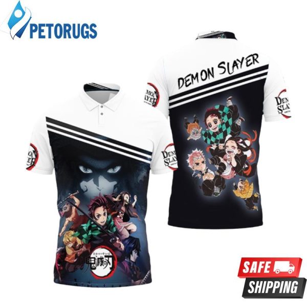 Kimetsu No Yaiba Team Nezukko Tanjiro Inosuke Polo Shirt