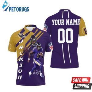 Lamar Jackson Baltimore Ravens Personalized Polo Shirt