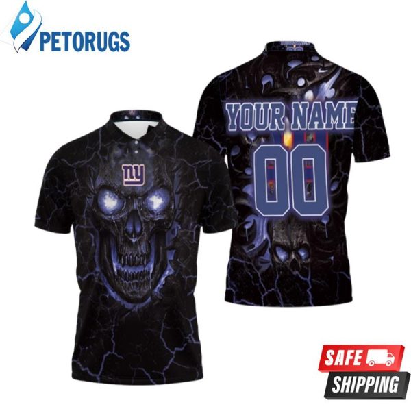 Lava Skull New York Giants Personalized Polo Shirt