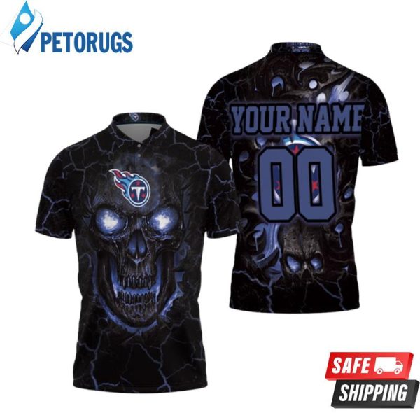 Lava Skull Tennessee Titans Personalized Polo Shirt