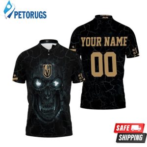 Lava Skull Vegas Golden Knights Personalized Polo Shirt