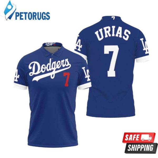 Los Angeles Dodgers Julio Urias 7 Mlb Blue Inspired Style Polo Shirt