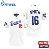 Los Angeles Dodgers Smith 16 Championship Golden Edition White Inspired Style Polo Shirt