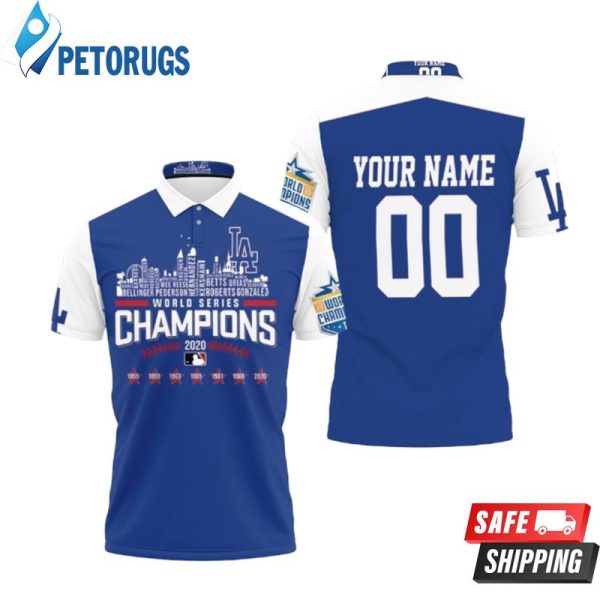 Los Angeles Dodgers Team Name World Series Champions Personalized Polo Shirt