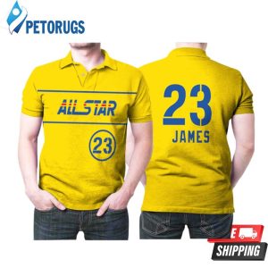 Los Angeles Lakers Lebron James 23 Nba Basketball Allstar Western Conference Gold Style Gift For Lakers Fans Polo Shirt