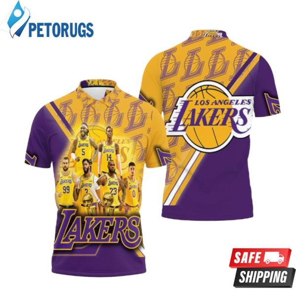 Los Angeles Lakers Nba Western Conference Logo Polo Shirt