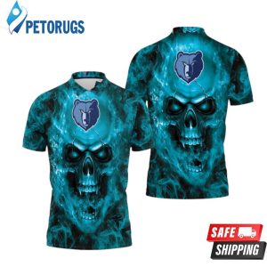 Memphis Grizzlies Nba Fans Skull Polo Shirt