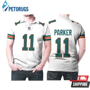 Miami Dolphins Devante Parker #11 Nfl American Football White 2019 Alternate Game Designed Allover Custom Gift For Dolphins Fans Polo Shirt