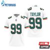 Miami Dolphins Jason Taylor #99 Great Player White 2019 Alternate Game Polo Shirt