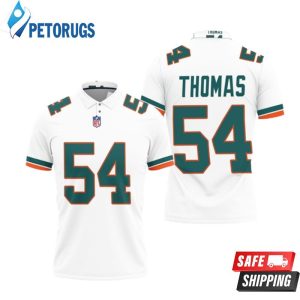 Miami Dolphins Zach Thomas #54 Nfl American Football White 2019 Alternate Game Polo Shirt