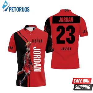 Michael Jordan 23 Chicago Bull Jump Shot Logo Polo Shirt