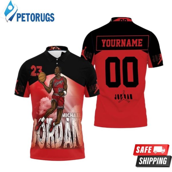 Michael Jordan 23 Chicago Bull Legend Of Nba Polo Shirt