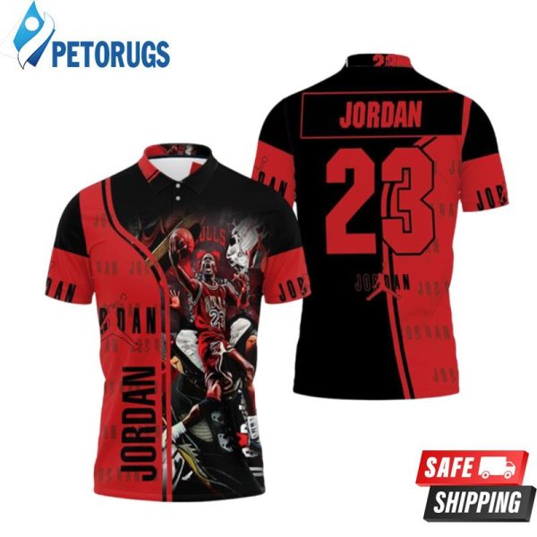 Michael Jordan 23 Chicago Bulls Legend Polo Shirt