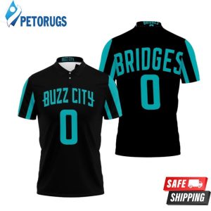 Miles Bridges Charlotte Hornets Jordan Brand City Edition Black Polo Shirt