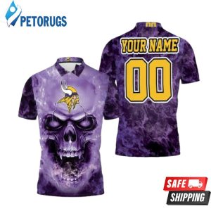 Minnesota Vikings Skull For Vikings Fans Personalized Polo Shirt