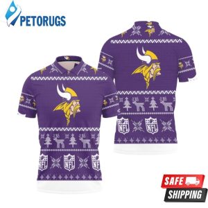 Minnesota Vikings Ugly Sweat Christmas Polo Shirt