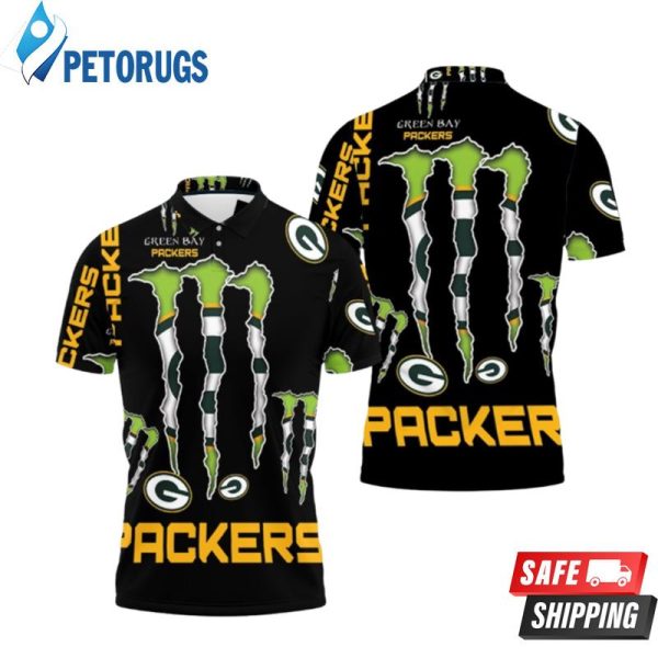 Monster Energy Logo For Lovers Green Bay Packers Polo Shirt