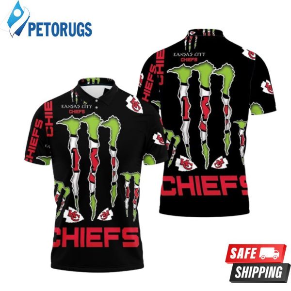 Monster Energy Logo For Lovers Kansas City Chiefs Polo Shirt