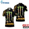 Monster Energy Logo For Lovers Los Angeles Lakers Polo Shirt