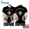 New Orleans Saints Nfl American Football Team Logo Helmet For Saints Fans Polo Shirt