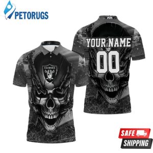 Oakland Raiders Skull Chains Personalized Polo Shirt