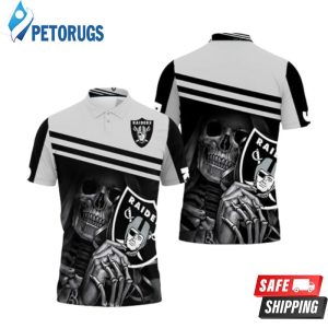 Oakland Raiders Skull Maiden Fan Polo Shirt