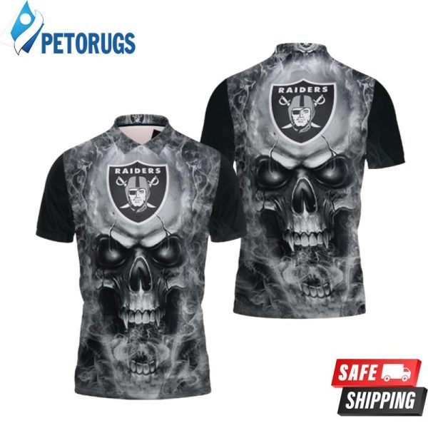 Oakland Raiders Skull Polo Shirt