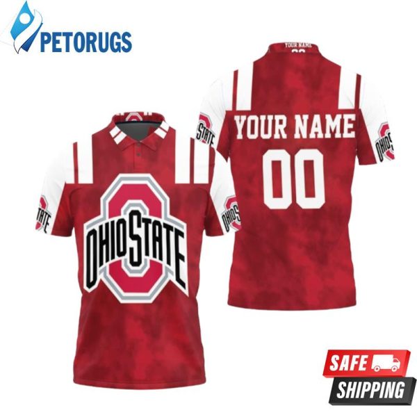 Ohio State Buckeyes Brutus Buckeye All Over Personalized Polo Shirt