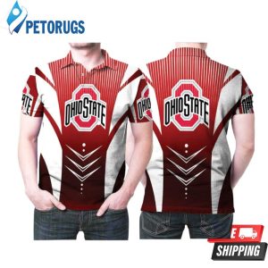 Ohio State Buckeyes Logo Arrow Pattern Printed Polo Shirt