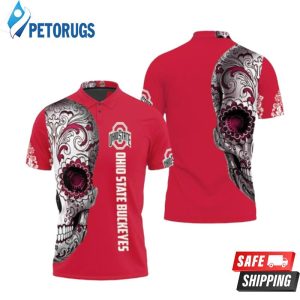 Ohio State Buckeyes Sugar Skull Polo Shirt