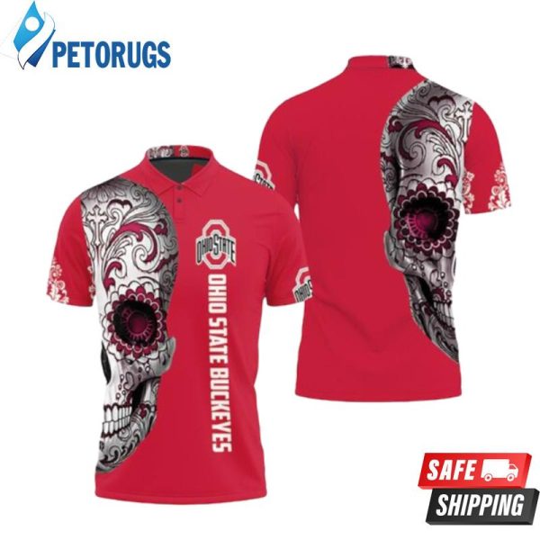 Ohio State Buckeyes Sugar Skull Polo Shirt