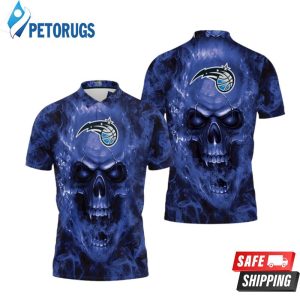 Orlando Magic Nba Fans Skull Polo Shirt